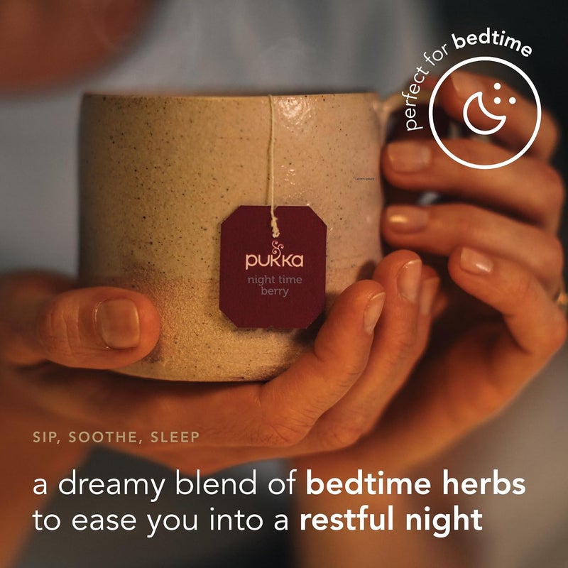 Pukka Organic Night Time Berry Herbal Tea - Image 3